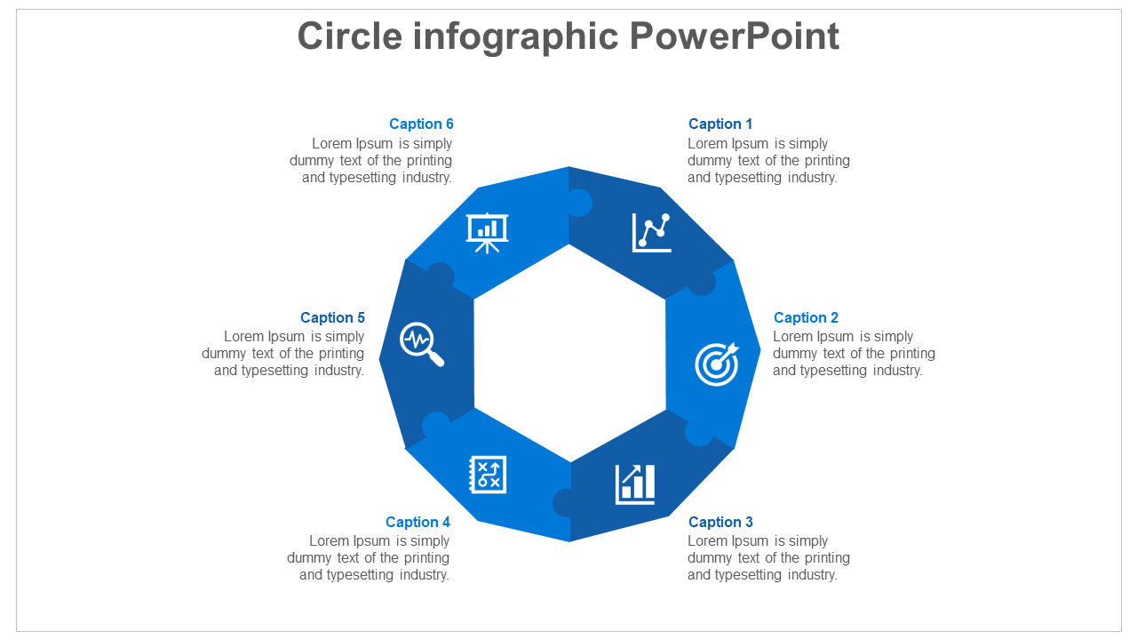 Free - Affordable Circle Infographic PowerPoint In Blue Color